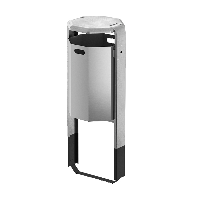 Modellbeispiel: Abfallbehälter -City 500- aus Aluminium, Modell zum Einbetonieren (Art. 12675-0101)