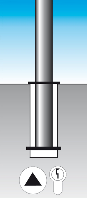 Stilpoller aus Stahl, Ø 102 mm