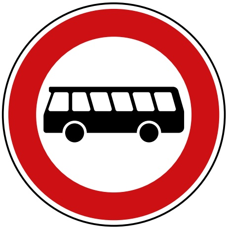 Modellbeispiel: VZ Nr. 257-54 (Verbot für Kraftomnibusse)