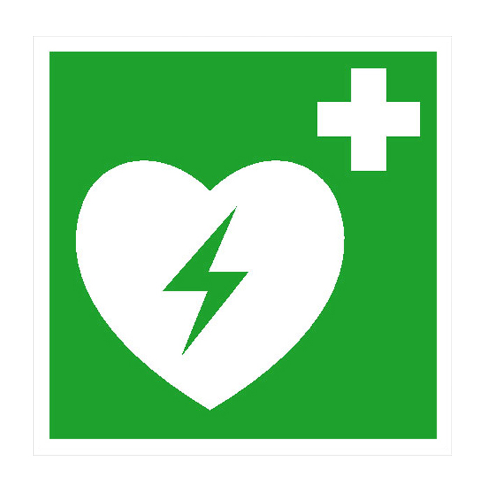 Rettungsschild Automatisierter externer Defibrillator (AED) 