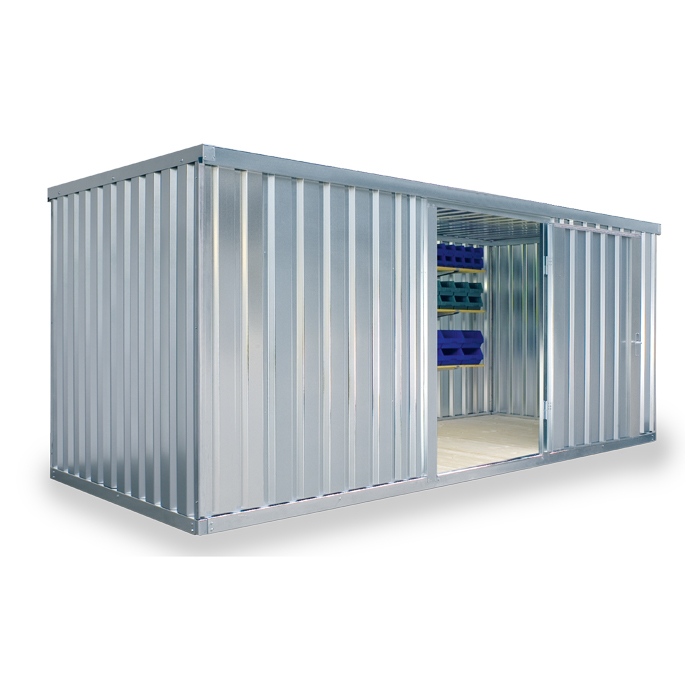 Anwendungsbeispiel: Materialcontainer -STMC 1500-, ca. 10 m², mit Holzfußboden (Art. 31930)