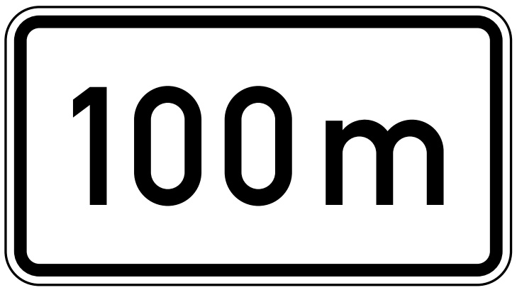 Entfernungsangabe in m (nur volle 50er) Nr. 1004-30