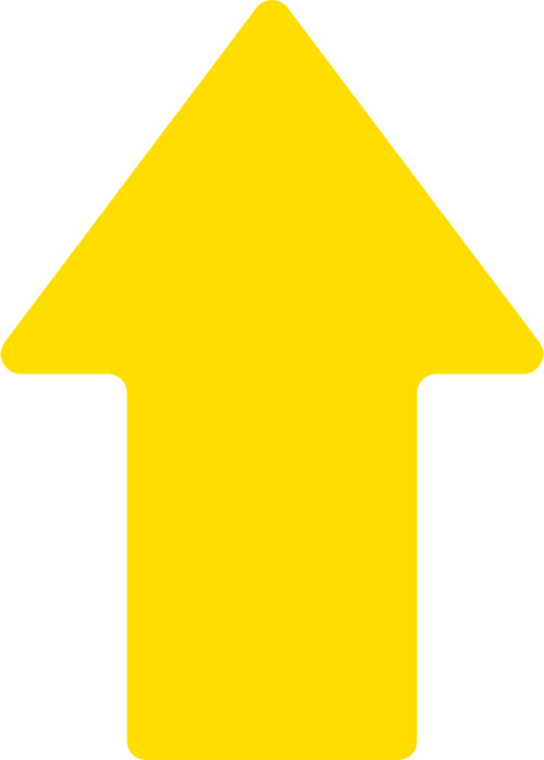 Modellbeispiel: Antirutsch-Piktogramm  Pfeil -WT-5811-, gelb  (Art. 23390)