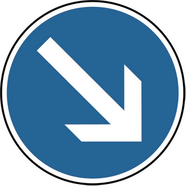 Verkehrszeichen für Verkehrsinsel 