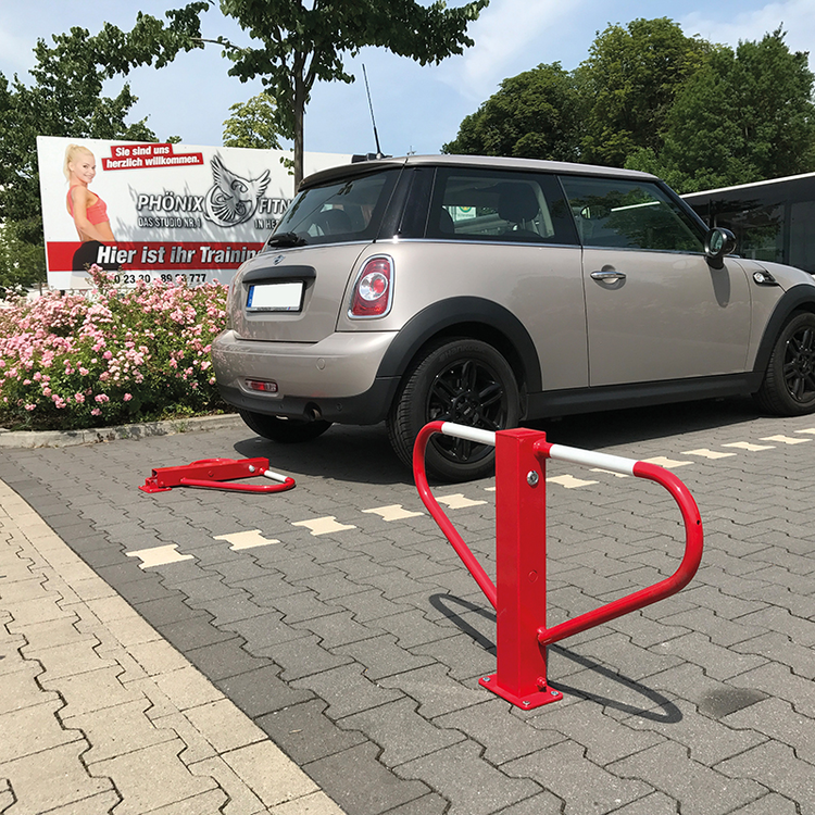 Parkplatzsperre -umlegbar- mit 8 mm Dreikantverschluss