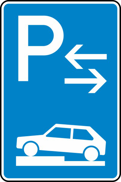 Parken auf Gehwegen halb quer zur Fahrtr. links (Mitte) Nr. 315-73
