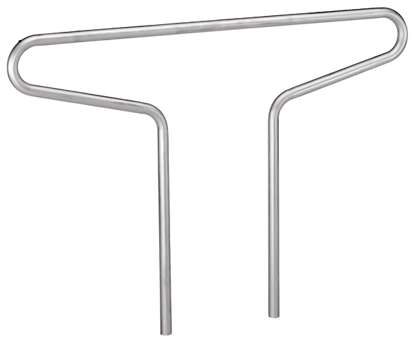 Modellbeispiel: Anlehnbügel -Double- aus Stahl, Ø 48 mm, Höhe 800 mm (Art. 694890)