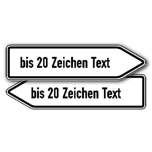 Modellbeispiel: Innerbetr. Wegweiser individueller Text, bis 20 Zeichen (Art. 53.5916)