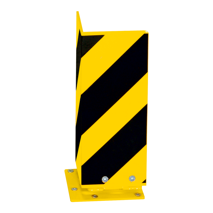 Anfahrschutz -Solid- aus Stahl, neigbar, gelb/schwarz, Höhe 400 mm