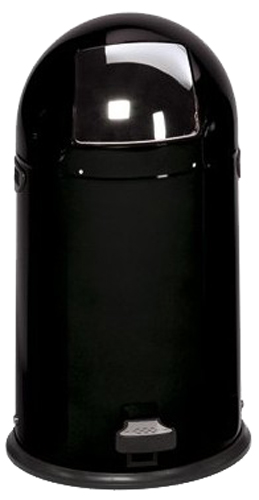 Modellbeispiel: Abfallbehälter -Cubo Tadeo-, 37 Liter, aus Stahl, mit Fußpedal, in schwarz (Art. 16435)