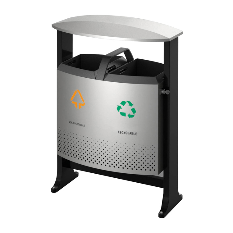 Modellbeispiel: Abfallbehälter -Recycling- EKO, ohne Batteriefach (Art. 23963)