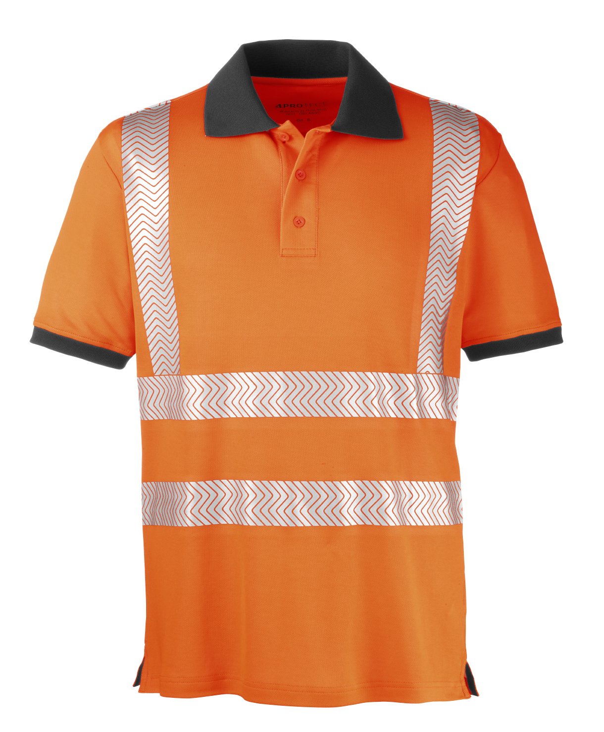 4PROTECT® Warnschutz-Poloshirt ORLANDO, XXL, leuchtorange/grau