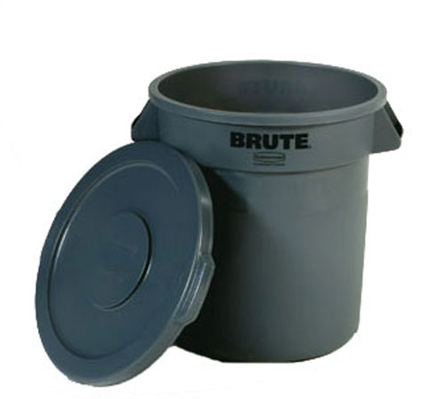 Modellbeispiel: Abfallcontainer -BRUTE- Rubbermaid, in grau, mit Deckel (Art. 12460-02)