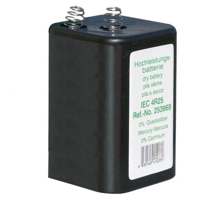 Blockbatterie IEC 4 R 25 -Premium- 6V- 7Ah, Cadmium-/Quecksilberfrei, VPE 24 Stk.
