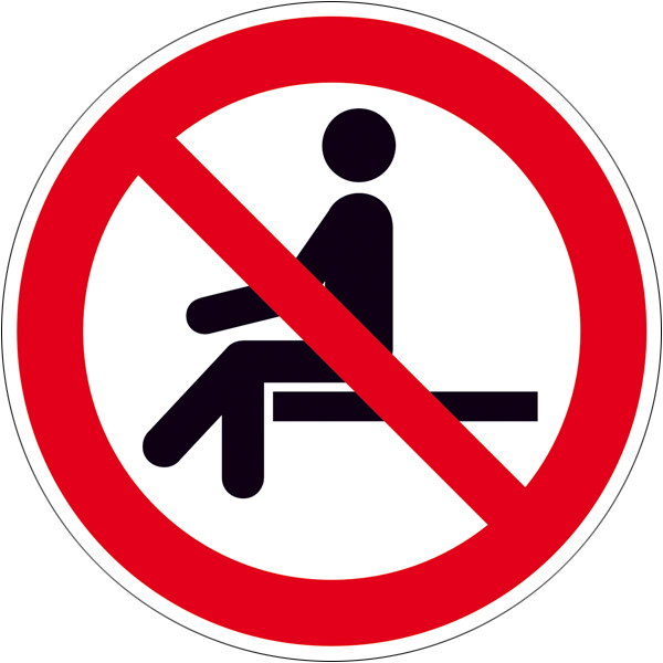 Modellbeispiel: Verbotsschild Sitzen verboten (Art. 21.a6200)