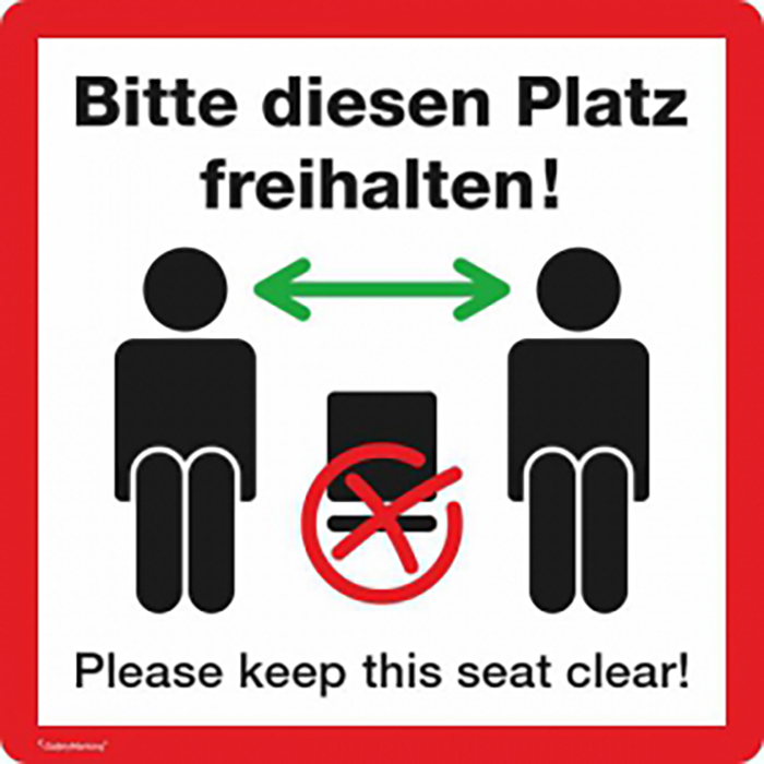 Hinweisschild -Bitte diesen Platz freihalten!- 