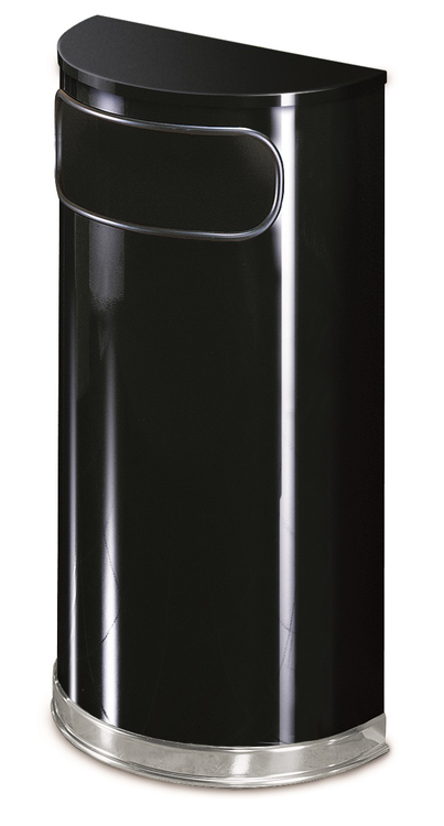 Modellbeispiel: Abfallbehälter -Designer Line- Rubbermaid 34 Liter, aus Stahl, in schwarz beschichtet (Art. 12600)