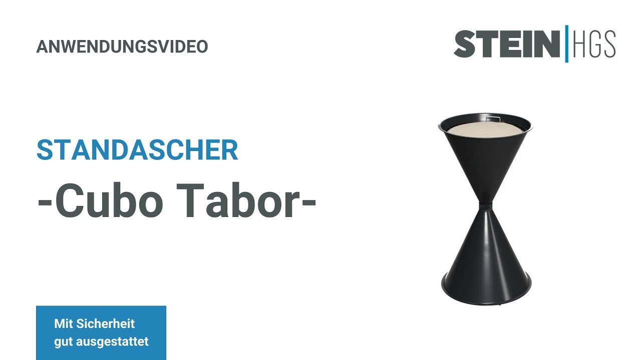 Standascher -Cubo Tabor- aus Edelstahl
