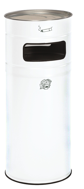 Modellbeispiel: Abfallbehälter -Cubo Evita- 104 Liter, aus Stahl, in weiß (Art. 16265)