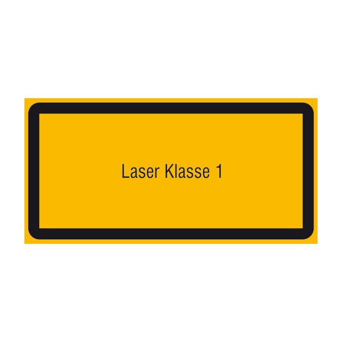 Laserkennzeichnung/Warnzusatzschild Laser Klasse 1