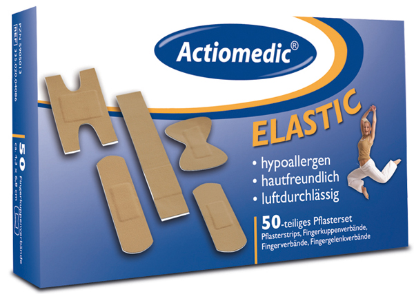 Pflasterset Actiomedic® -Elastic-, 50-teilig