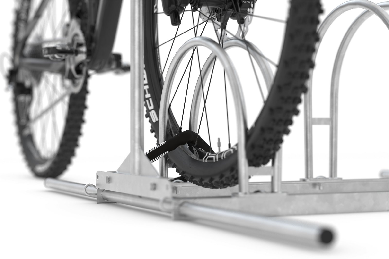 Werbe-Fahrradständer Typ CW 5000 N mit Wechselrahmen und Laufrollen