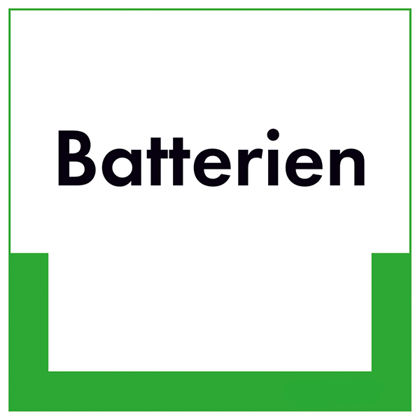Kennzeichnungsschild Batterien