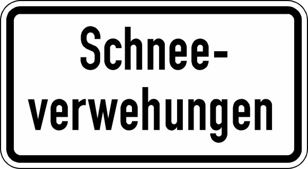 Modellbeispiel: Winterschild/Verkehrszeichen (Schneeverwehungen) Nr. 2012