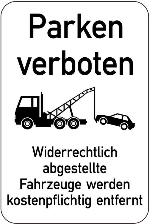 Modellbeispiel: Sonderschild: Parken verboten, Widerrechtlich abgestellte ... (Art. 14920)