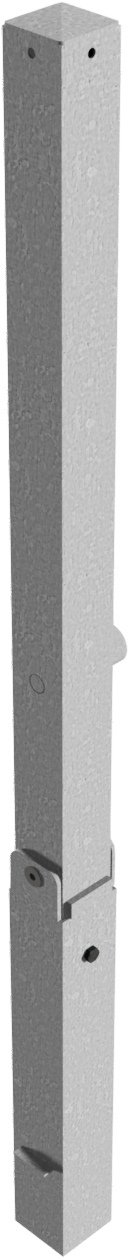 Modellbeispiel: Absperrpfosten -Bollard-, umlegbar mit Hebe- und Kippmechanik (Art. 470fukh)