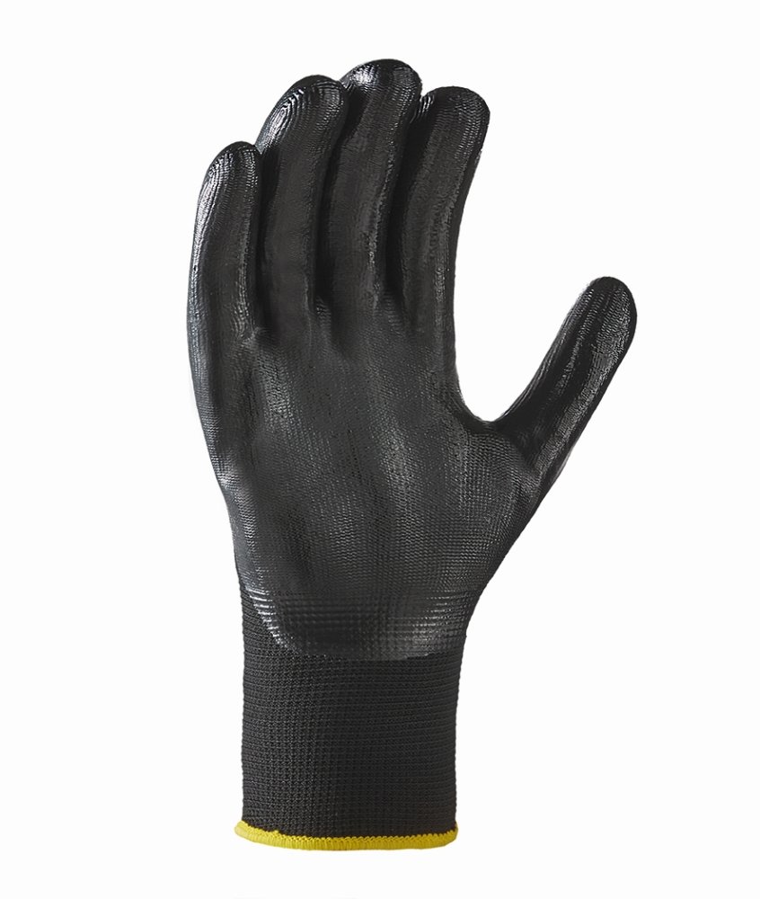 teXXor® Nitril-Handschuhe 'POLYESTER schwarz', 9 
