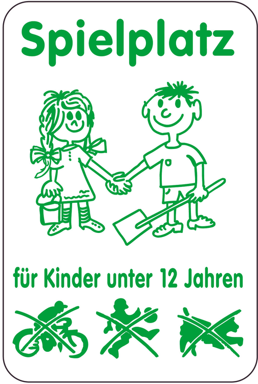 Modellbeispiel: Sonderschild, Spielplatz für Kinder unter 12 Jahren (Art. 15001)
