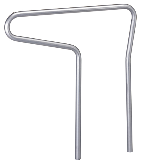 Modellbeispiel:  Anlehnbügel -Single- aus Stahl,  Ø 48 mm, Höhe 800 mm (Art. 694876)