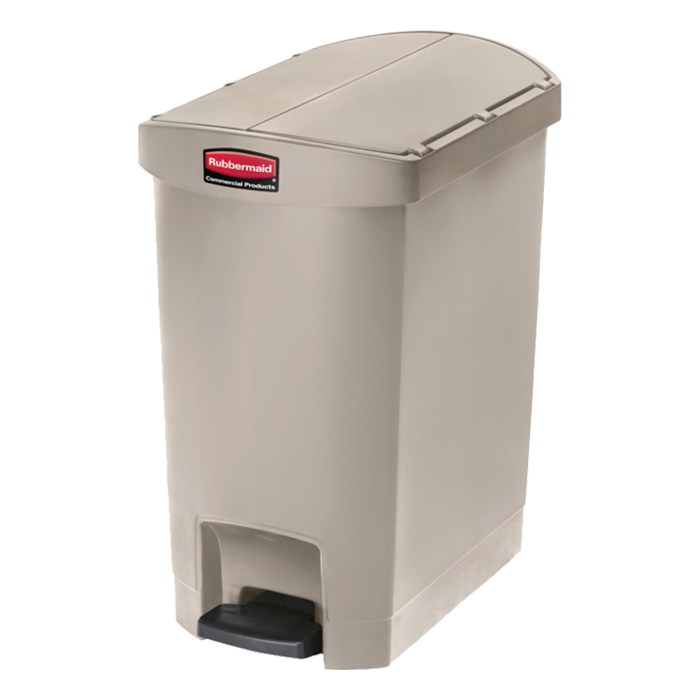 Modellbeispiel: Abfallbehälter -Slim Jim Step-On- Rubbermaid, 30 Liter aus Kunststoff, beige (Art. 39048)