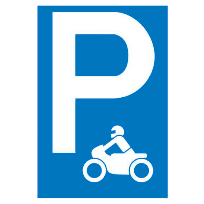 Parkplatzschild, Motorradparkplatz