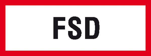 Hinweisschild, FSD