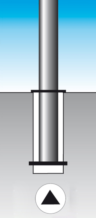 Stilpoller, Ø 102/75mm konisches, verformtes Rohr