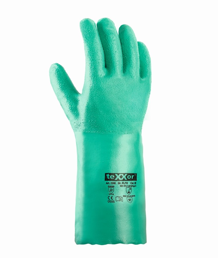 teXXor® Nitril-Handschuhe 'GERAUTE OBERFLÄCHE', 8 