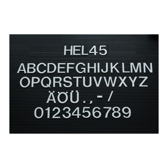 Modellbeispiel: Steckbuchstaben -Hel- Rillengummitafel nicht im Lieferumfang enthalten (Art. 41306)