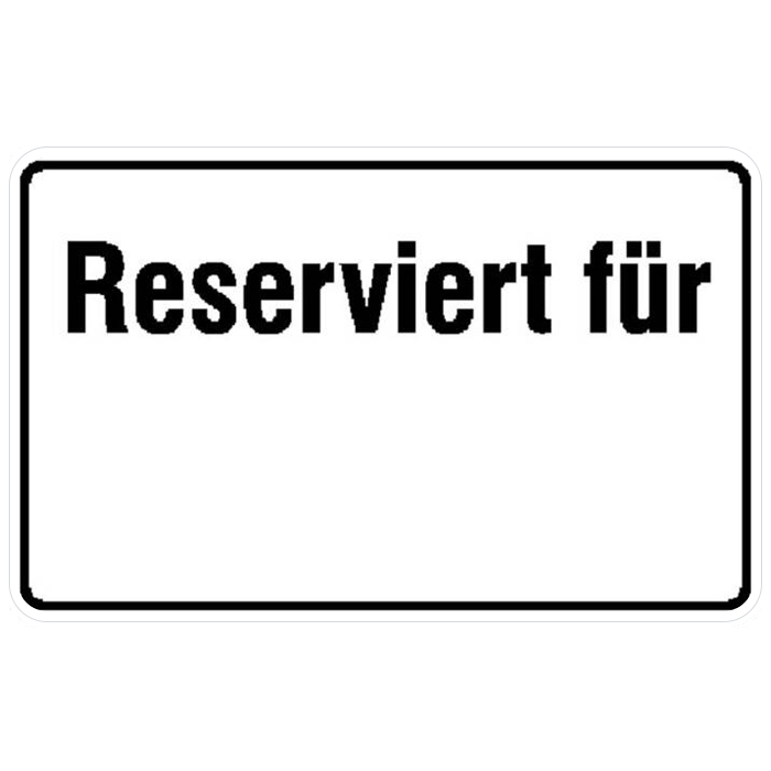 Parkplatzkennzeichnung / Hinweisschild, Reserviert für