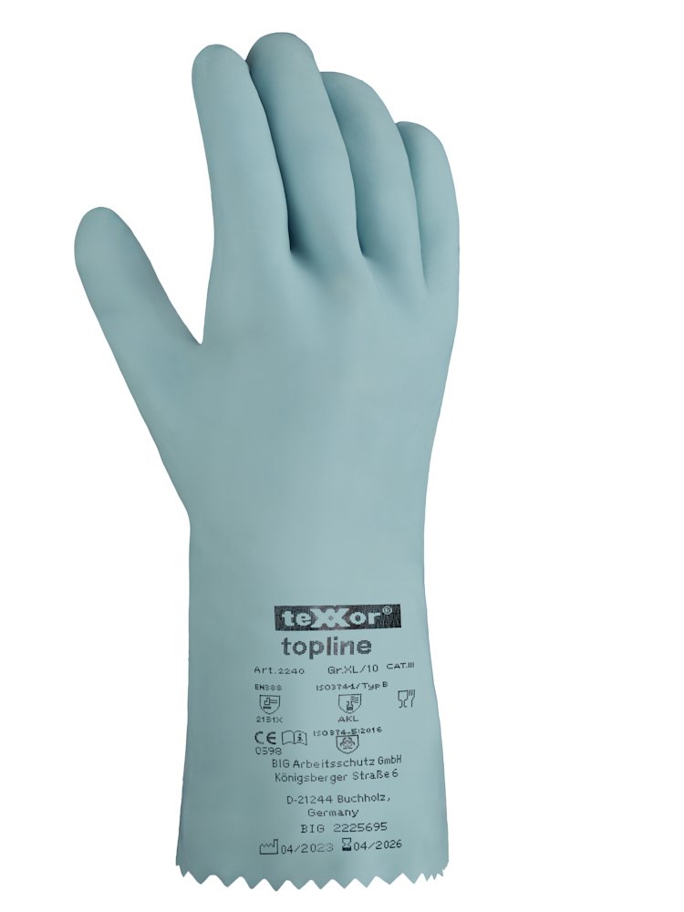 teXXor® topline Chemikalienschutz-Handschuhe 'NATURLATEX', 11 