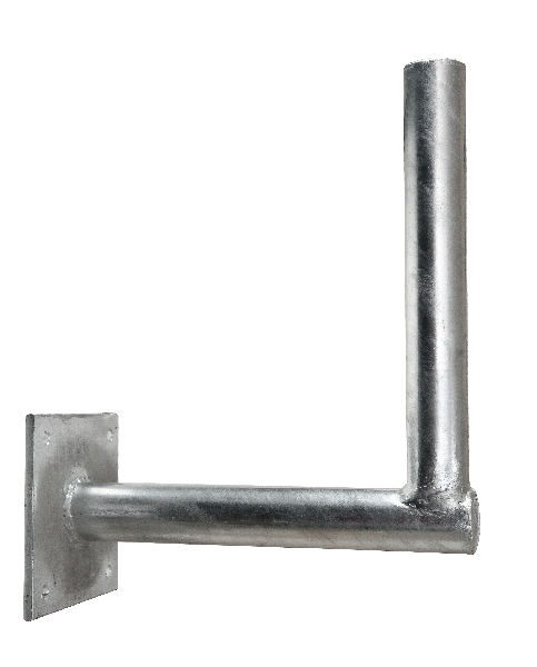 Wandarm zur Schilderbefestigung, aus Stahl, Ø 60 mm, zum Aufdübeln