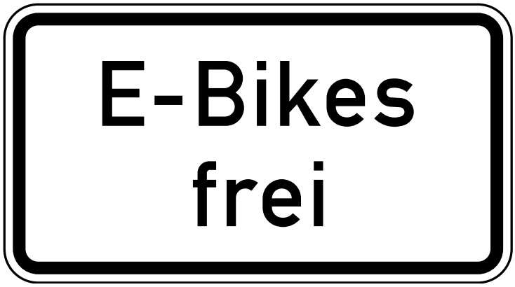 StVO, E-Bikes frei Nr. 1026-63