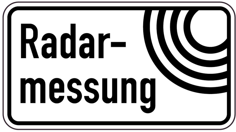 Modellbeispiel: Sonderschild, Radarmessung (Art. 15018)