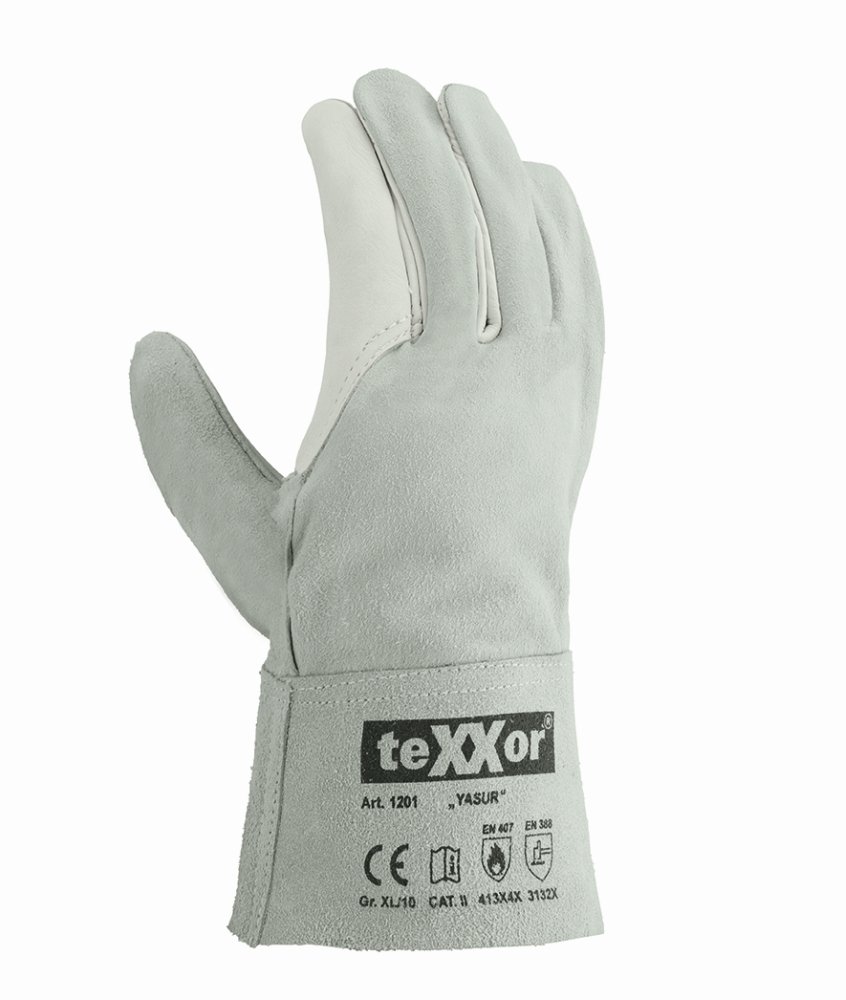 teXXor® Rindvoll-/Spaltleder Handschuhe 'YASUR'