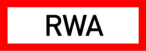 Modellbeispiel: Hinweisschild RWA Rauch- und Wärmeabzug (Art. 21.2910)