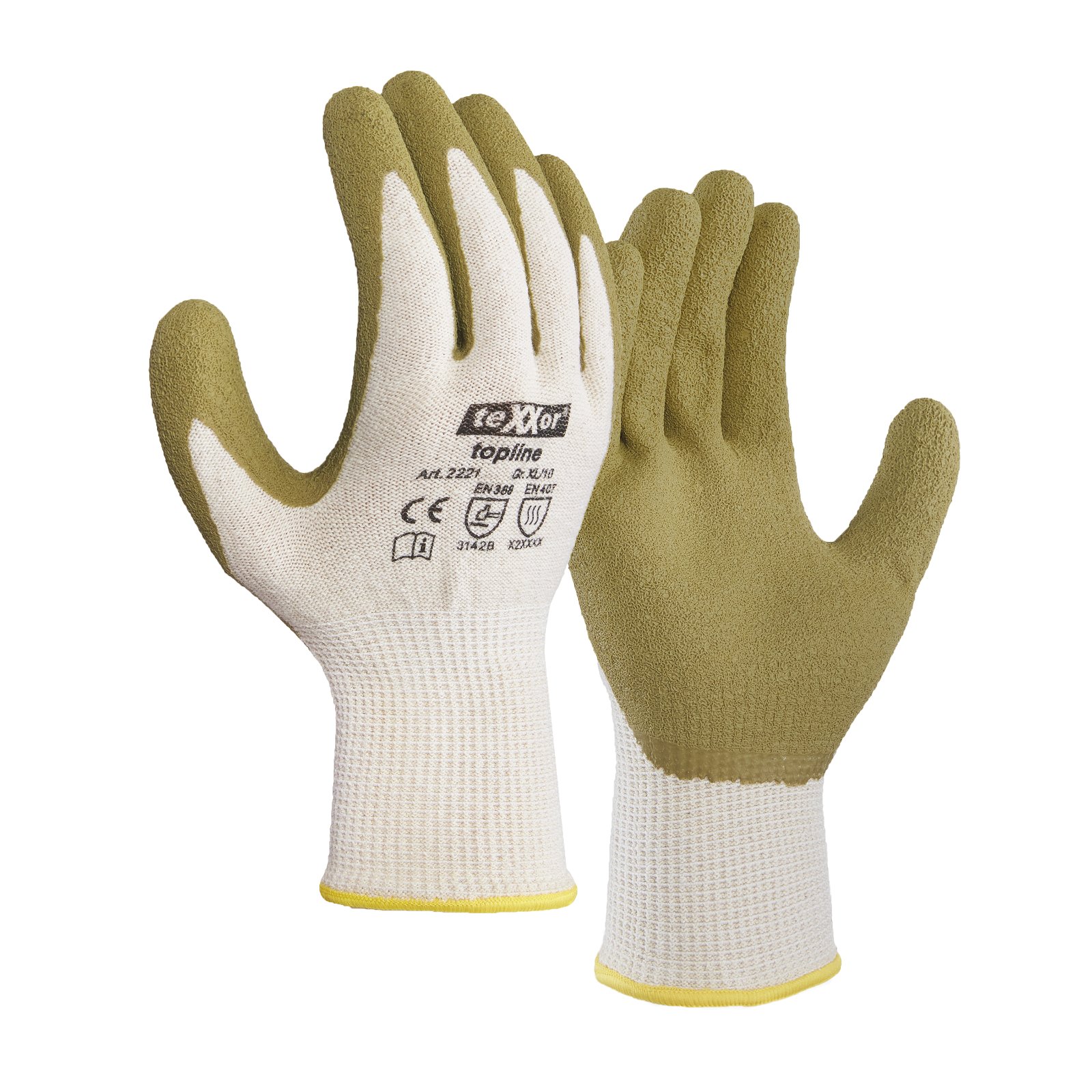 teXXor® topline Grobstrick-Handschuhe 'GREEN PROTECT', 8, 6 Paar (12 Stk.)