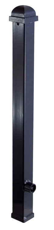 Modellbeispiel: Stilpoller Vierkantrohr 70 x 70 mm, herausnehmbar, mit Zierkopf, Farbe RAL 7016 (Art. 473fb7016)