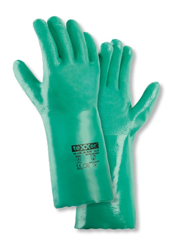 teXXor® Nitril-Handschuhe 'GERAUTE OBERFLÄCHE', 8 