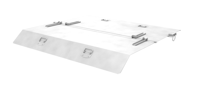 Modellbeispiel: Deckel für Mini-Spänebehälter -Typ SMGU-, 2-seitig zu öffnen (Art. 38332)